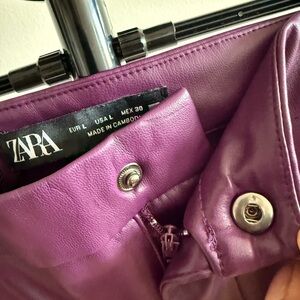 Zara Violet Leather pants